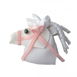 JOYHAIR Pretty Pony Hair Clip - pink and White: LUCKY 1052-06
