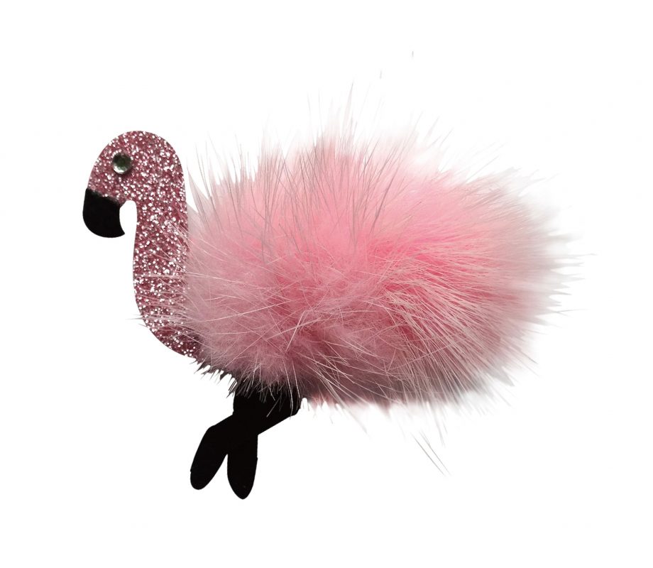 Fluffy Flamingo Hair Clip: RAMIN 